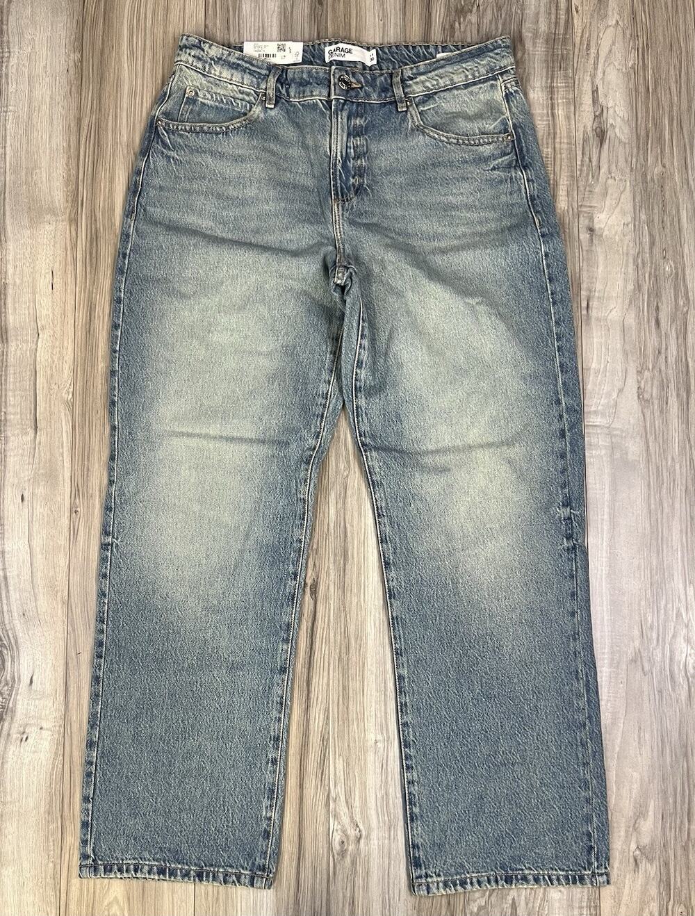 Garage Slouchy Jean Aster Blue High Rise Relaxed Denim Pants Womens Size 30 NEW